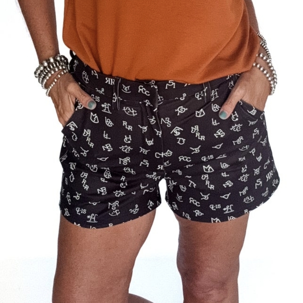 Stylish Black Branded Women's Shorts